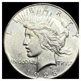 1928 Silver Peace Dollar CLOSELY UNCIRCULATED