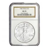 1986 Silver Eagle NGC MS70