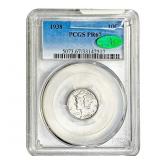 1938 CAC Mercury Silver Dime PCGS PR67