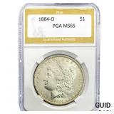 1884-O Morgan Silver Dollar PGA MS65