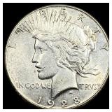 1928 Silver Peace Dollar CLOSELY UNCIRCULATED