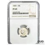 1959 Roosevelt Dime NGC PF69