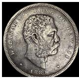 1883 Silver Hawaiian 1/2 Dollar NEARLY UNCIRCULATE