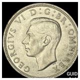 1942 Enland Wartime Silver Half Crown UNCIRCULATED
