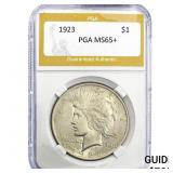 1923 Silver Peace Dollar PGA MS65+