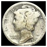 1921 Silver Mercury Dime NICELY CIRCULATED