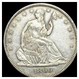 1860-O Silver Half Dollar CLOSELY UNCIRCULATED