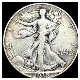 1938-D Silver Walking Liberty Half Dollar NICELY C