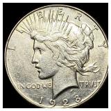 1928 Silver Peace Dollar CLOSELY UNCIRCULATED