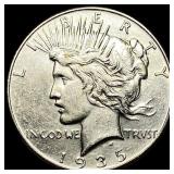 1935-S Silver Peace Dollar CLOSELY UNCIRCULATED