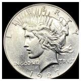 1927 Silver Peace Dollar CLOSELY UNCIRCULATED