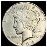 1934 Peace Silver Dollar CLOSELY UNCIRCULATED