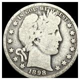 1898-O Silver Barber Half Dollar NICELY CIRCULATED