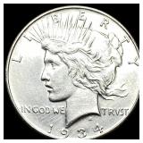 1934 Silver Peace Dollar CLOSELY UNCIRCULATED