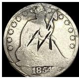 1854 Silver Half Dollar (Seated Liberty) HIGH GRAD