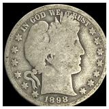 1898-O Silver Barber Half Dollar NICELY CIRCULATED