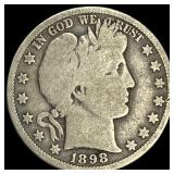 1898-O Silver Barber Half Dollar NICELY CIRCULATED
