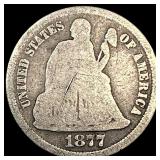 1877-CC Silver Seated Liberty Dime NICELY CIRCULAT