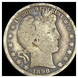 1898-O Silver Barber Half Dollar NICELY CIRCULATED