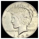 1934 Peace Silver Dollar CLOSELY UNCIRCULATED