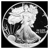 1989-S Silver American Eagle Proof $1 CHOICE PROOF