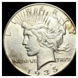 1935 Silver Peace Dollar CLOSELY UNCIRCULATED