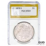 1878-S Morgan Silver Dollar PGA MS64