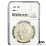 1880-S Morgan Silver Dollar NGC MS65