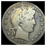 1894-S Silver Barber Half Dollar NICELY CIRCULATED