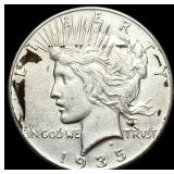 1935 Silver Peace Dollar CLOSELY UNCIRCULATED