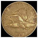 1857 Copper-Nickel Flying Eagle Cent ABOUT UNCIRCU