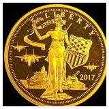 2017 Cook Islands 1/10 oz Gold $5 Liberty GEM PROO