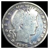 1892 Silver Barber Half Dollar NICELY CIRCULATED