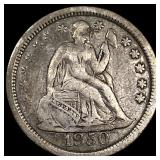 1850 Seated Liberty Dime LIGHTLY CIRCULATED