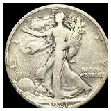 1921-S Silver Half Dollar Walking Liberty NICELY C