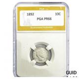 1892 Barber Dime PGA PR66