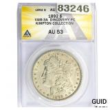 1892 Morgan Silver Dollar ANACS AU53 VAM-3A