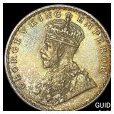 1920 British-India Silver Rupee UNCIRCULATED