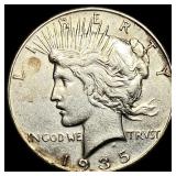 1935 Silver Peace Dollar CLOSELY UNCIRCULATED