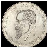 1959 Mexico Silver 5 Pesos UNCIRCULATED