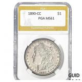 1890-CC Morgan Silver Dollar PGA MS61