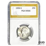 1936-S Washington Silver Quarter PGA MS66
