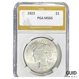 1923 Silver Peace Dollar PGA MS65