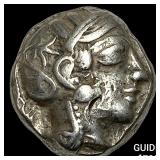 Attica Athens 393-294 AD Silver Tetradrachm NEARL