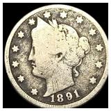 1891 Liberty Head Nickel NICELY CIRCULATED