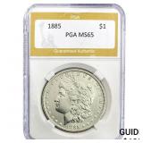 1885 Morgan Silver Dollar PGA MS65