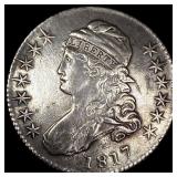 1817 Capped Bust Half Dollar NEARLY UNCIRCULATED