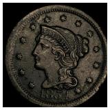 1854 Braided Hair Large Cent NEARLY UNCIRCULATED