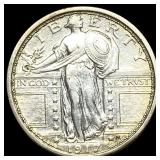 1917 Type 1 Standing Liberty Quarter CLOSELY UNCIR