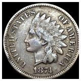 1874 Indian Head Cent LIGHTLY CIRCULATED